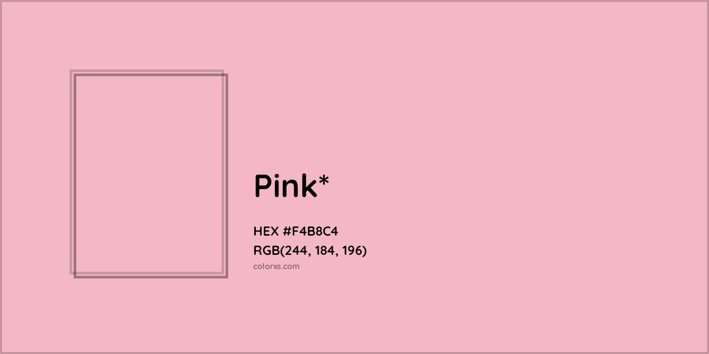 HEX #F4B8C4 Color Name, Color Code, Palettes, Similar Paints, Images