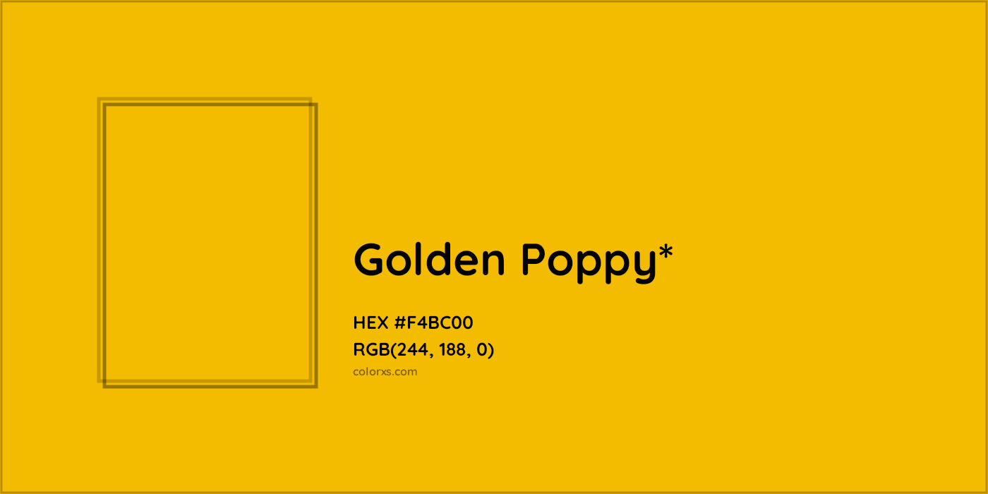 HEX #F4BC00 Color Name, Color Code, Palettes, Similar Paints, Images