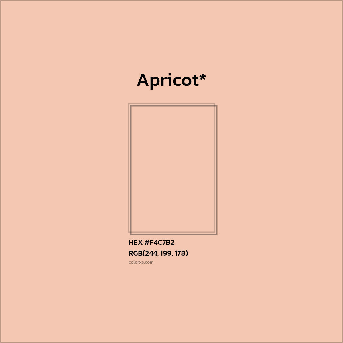 HEX #F4C7B2 Color Name, Color Code, Palettes, Similar Paints, Images