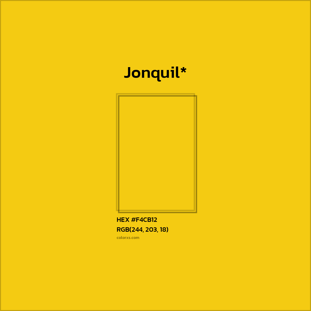 HEX #F4CB12 Color Name, Color Code, Palettes, Similar Paints, Images
