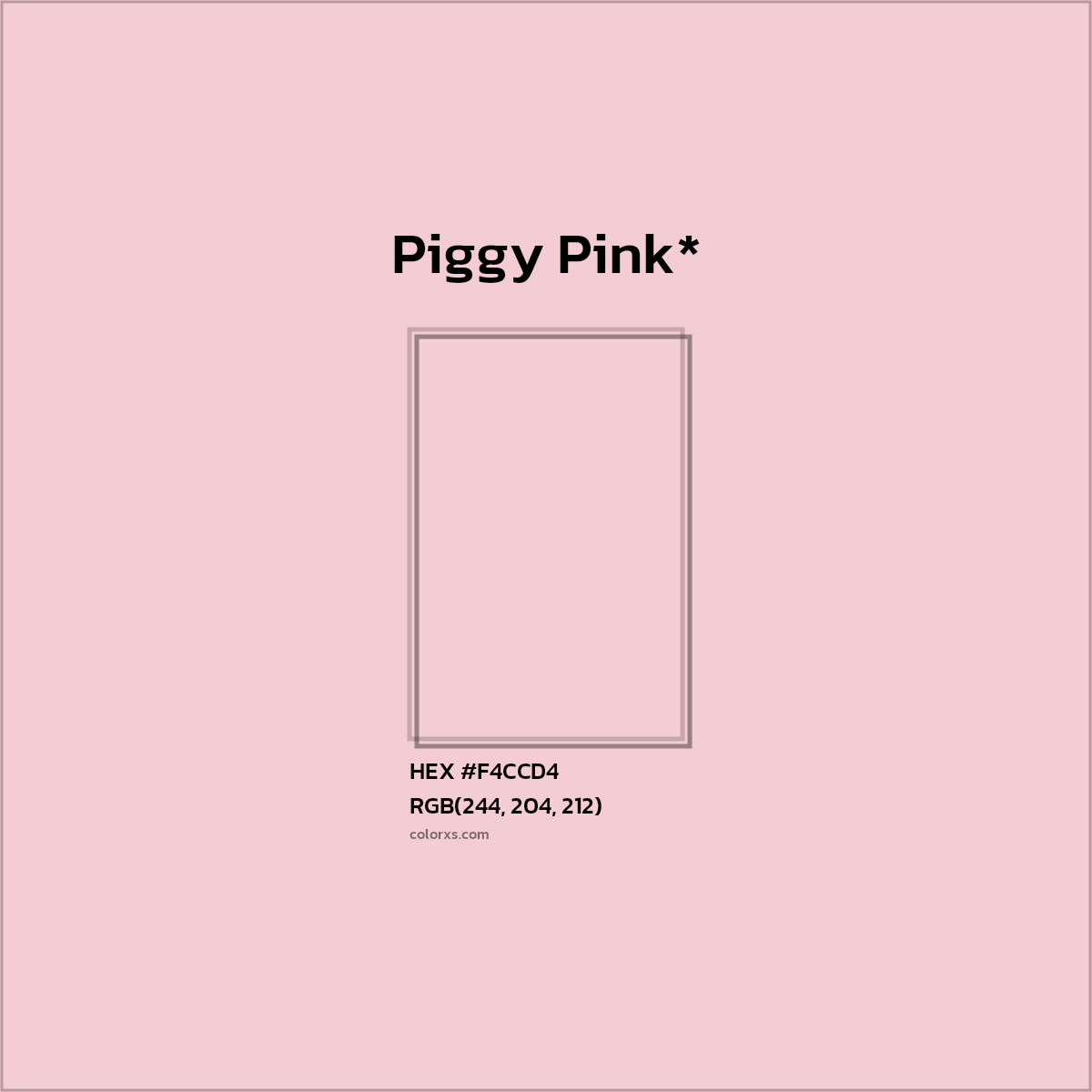 HEX #F4CCD4 Color Name, Color Code, Palettes, Similar Paints, Images