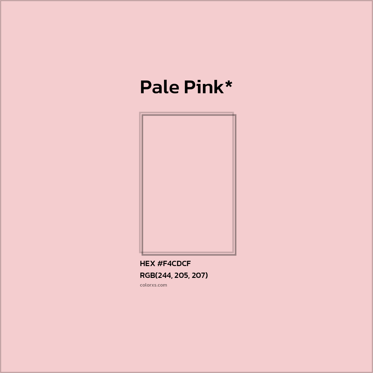 HEX #F4CDCF Color Name, Color Code, Palettes, Similar Paints, Images
