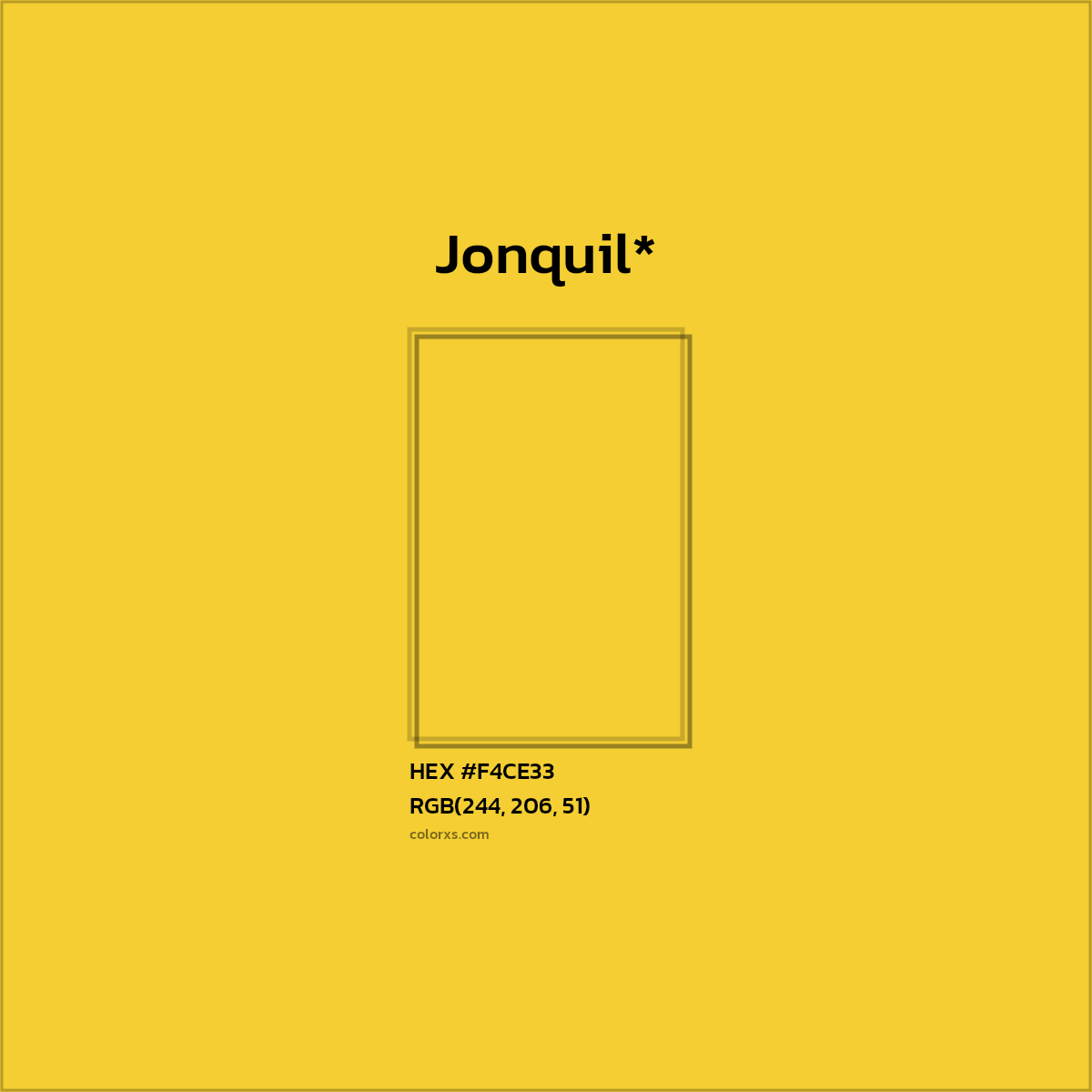 HEX #F4CE33 Color Name, Color Code, Palettes, Similar Paints, Images