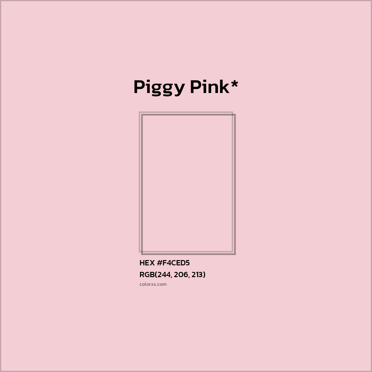 HEX #F4CED5 Color Name, Color Code, Palettes, Similar Paints, Images