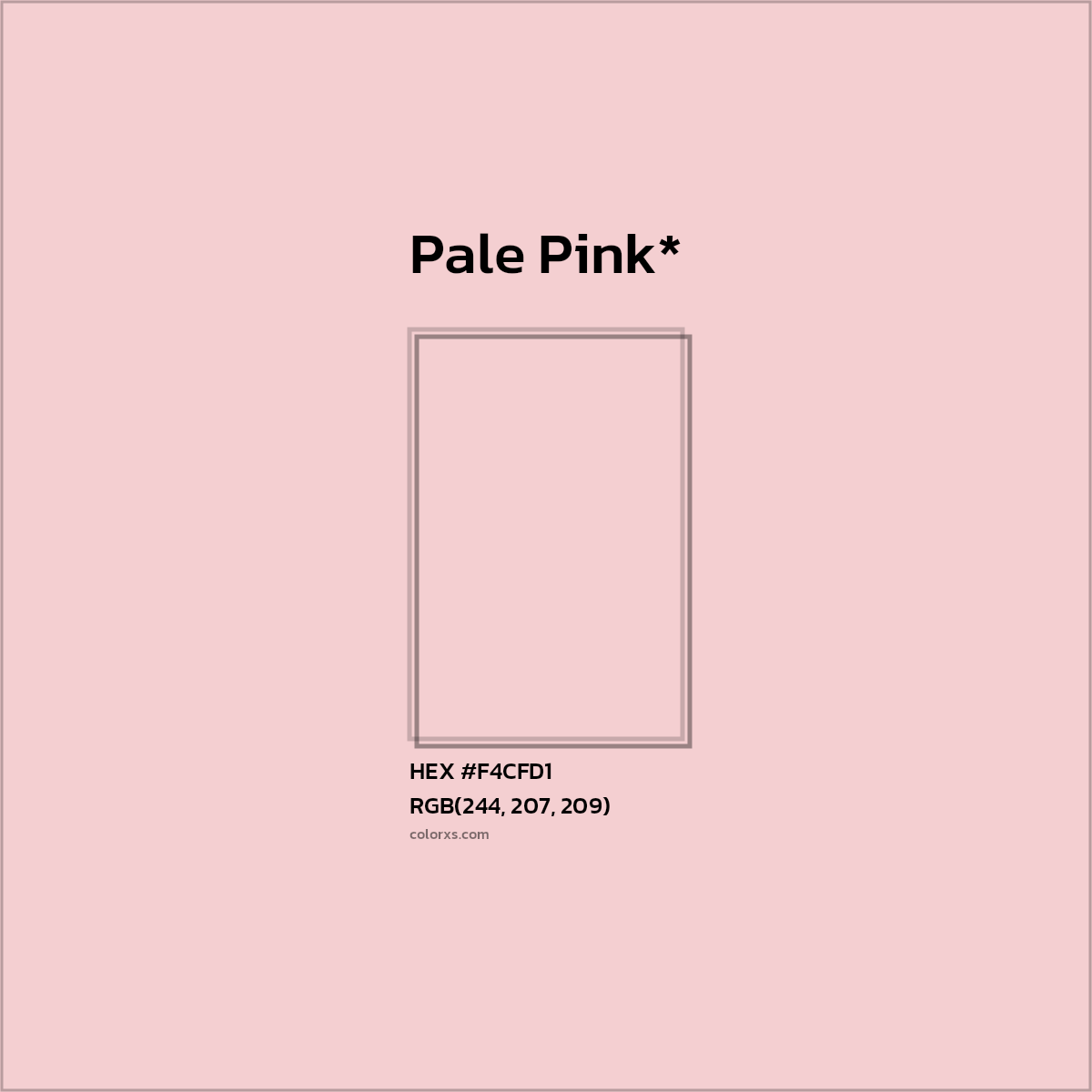 HEX #F4CFD1 Color Name, Color Code, Palettes, Similar Paints, Images