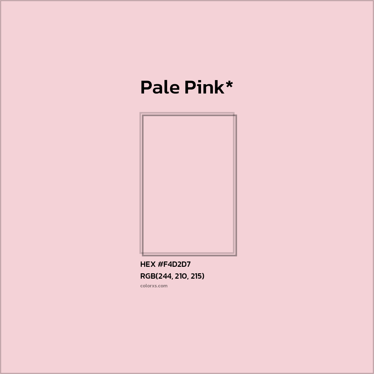 HEX #F4D2D7 Color Name, Color Code, Palettes, Similar Paints, Images