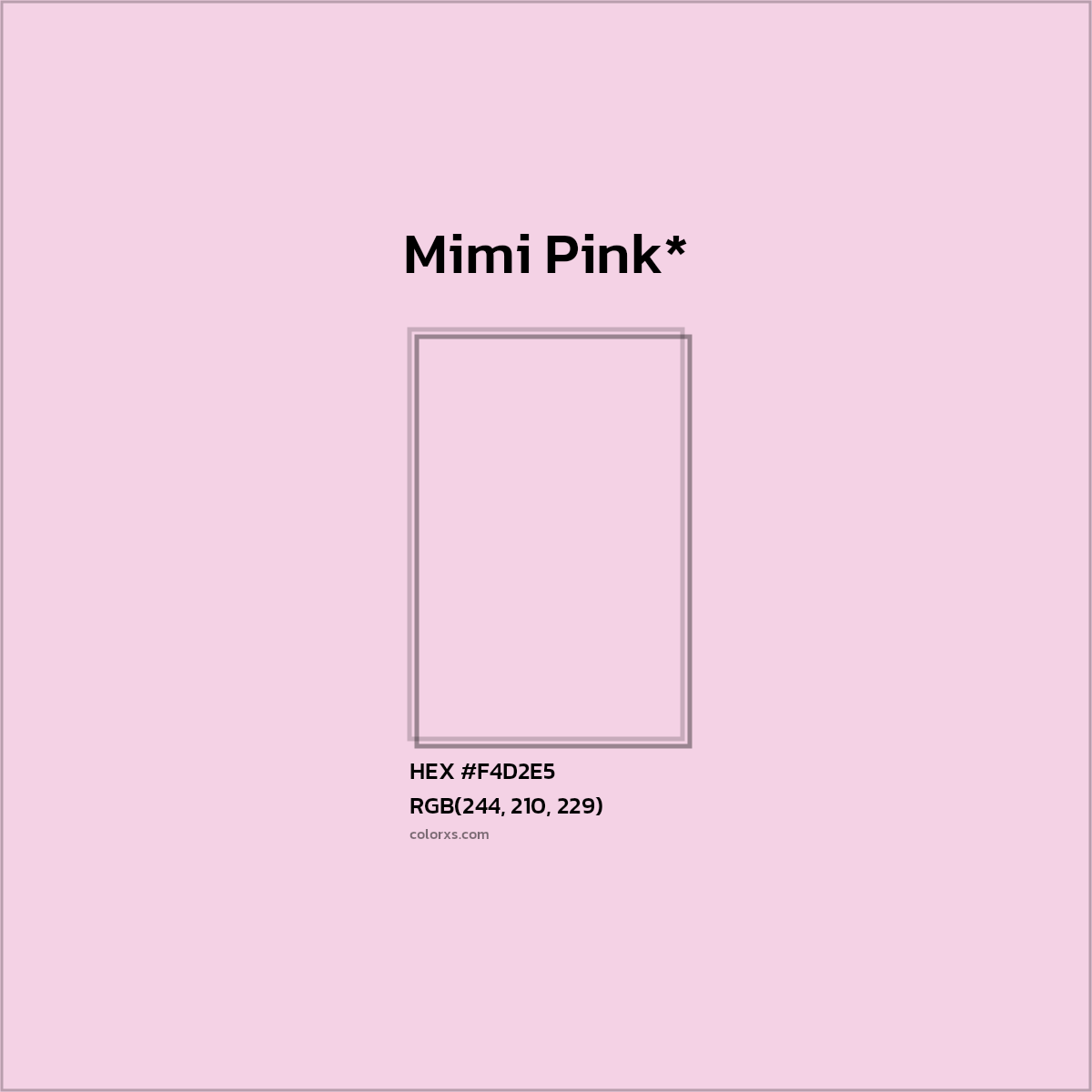HEX #F4D2E5 Color Name, Color Code, Palettes, Similar Paints, Images