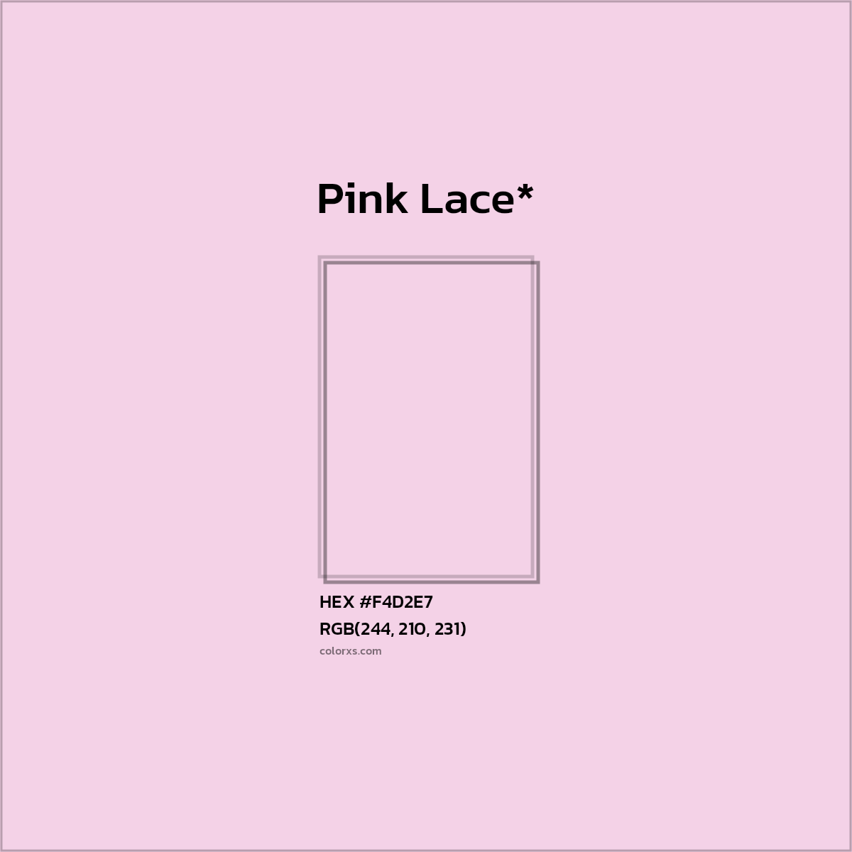 HEX #F4D2E7 Color Name, Color Code, Palettes, Similar Paints, Images