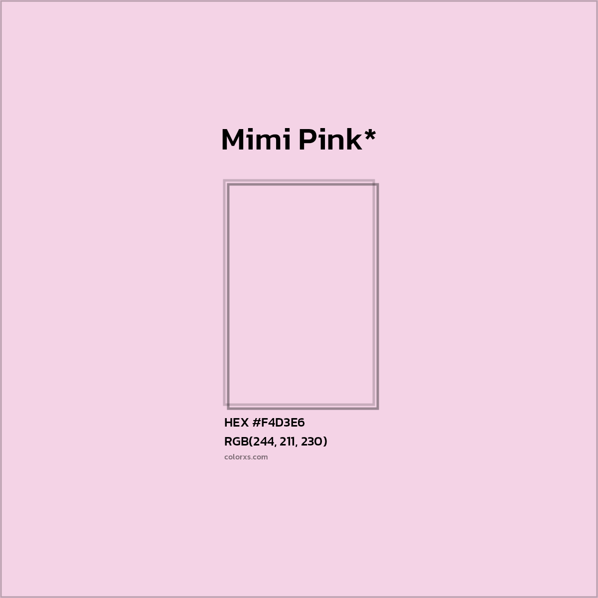 HEX #F4D3E6 Color Name, Color Code, Palettes, Similar Paints, Images