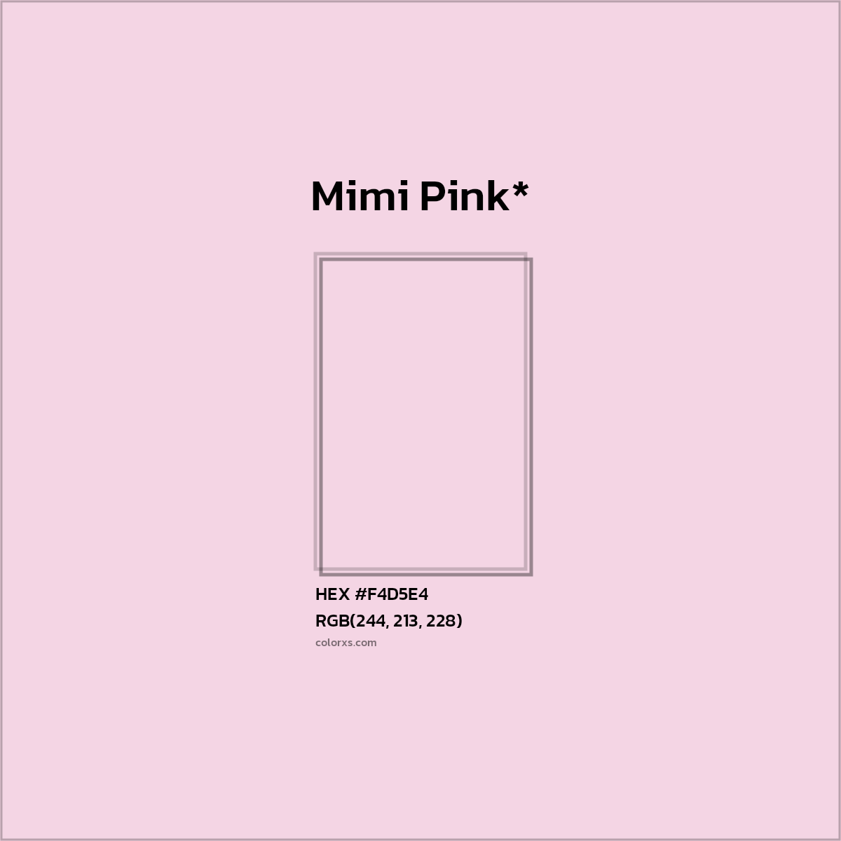 HEX #F4D5E4 Color Name, Color Code, Palettes, Similar Paints, Images