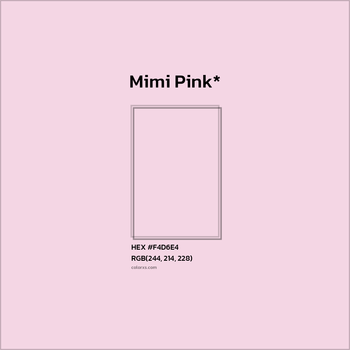 HEX #F4D6E4 Color Name, Color Code, Palettes, Similar Paints, Images