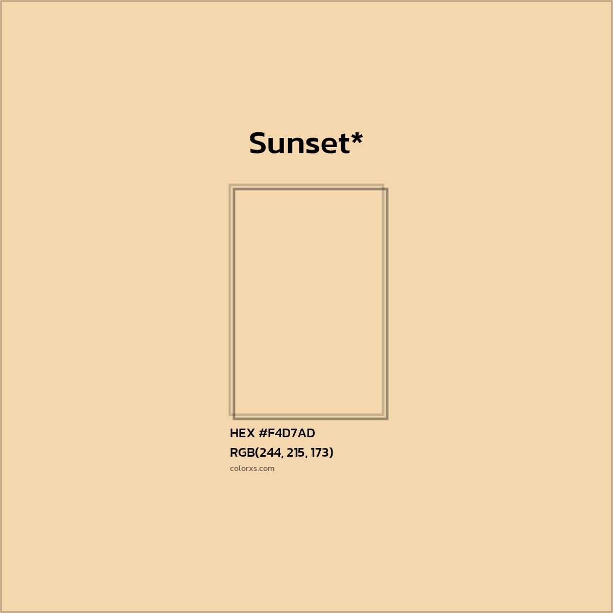 HEX #F4D7AD Color Name, Color Code, Palettes, Similar Paints, Images