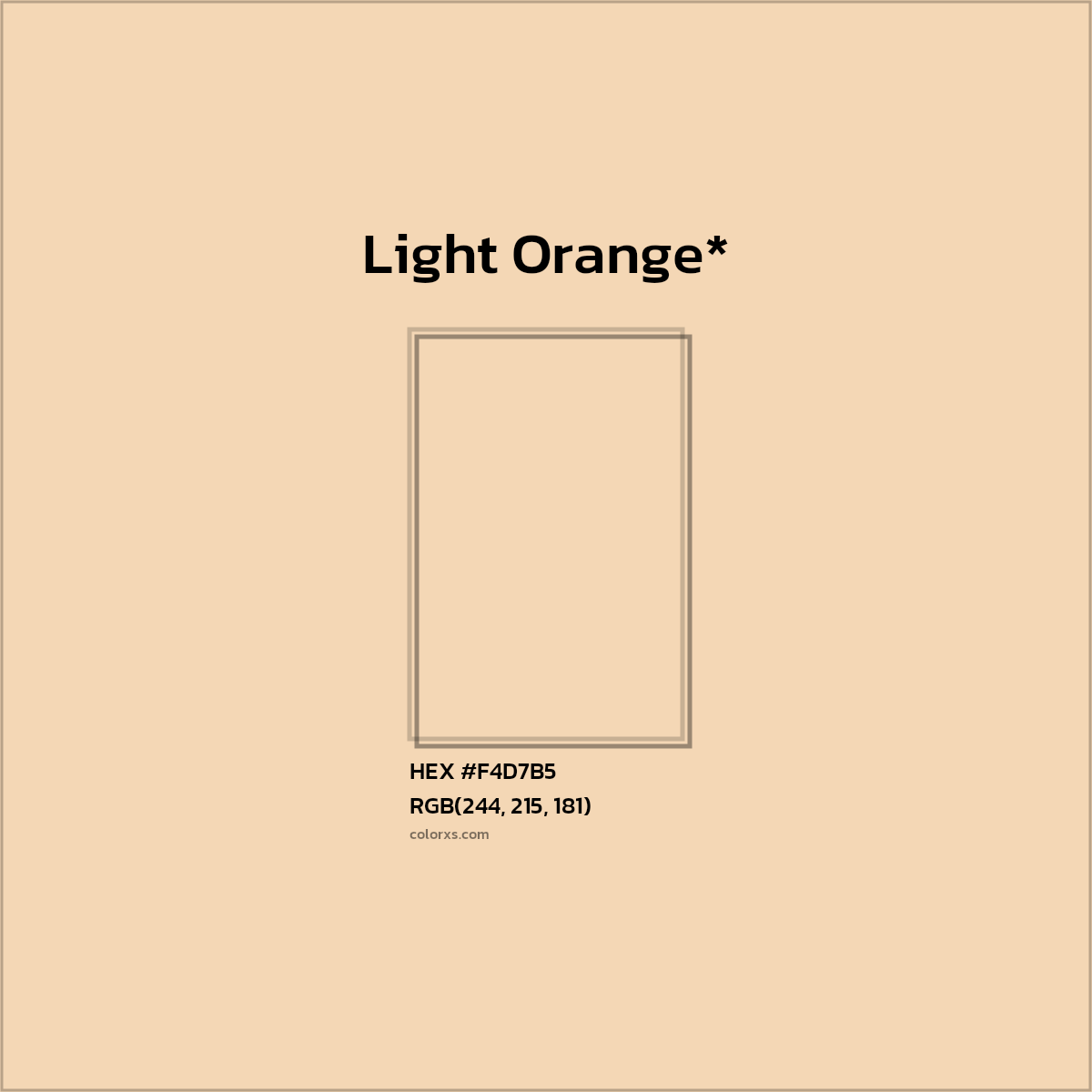 HEX #F4D7B5 Color Name, Color Code, Palettes, Similar Paints, Images
