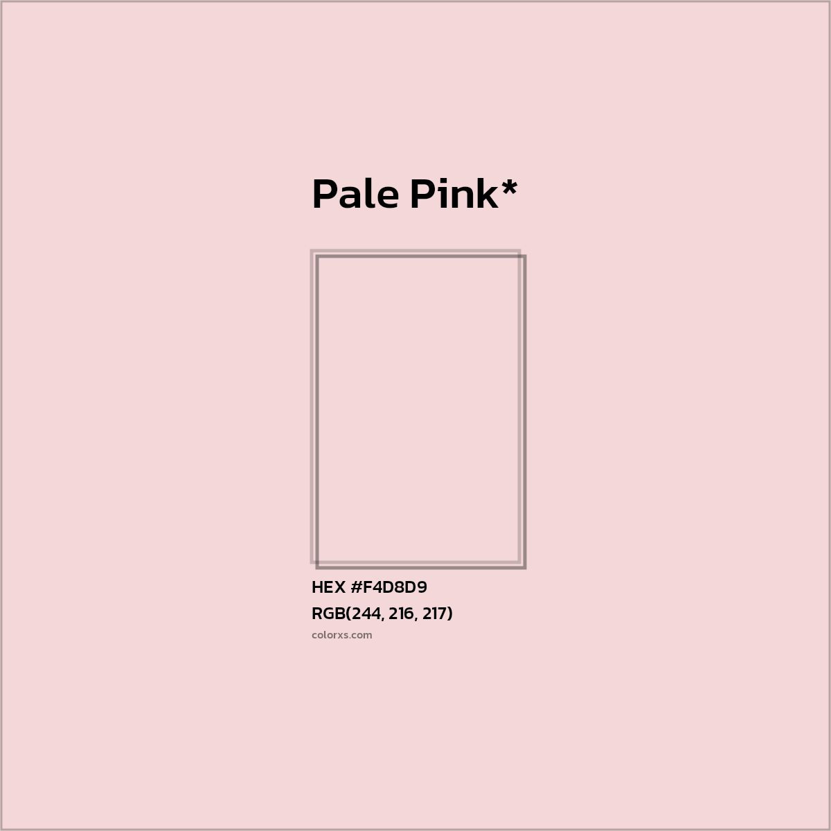 HEX #F4D8D9 Color Name, Color Code, Palettes, Similar Paints, Images