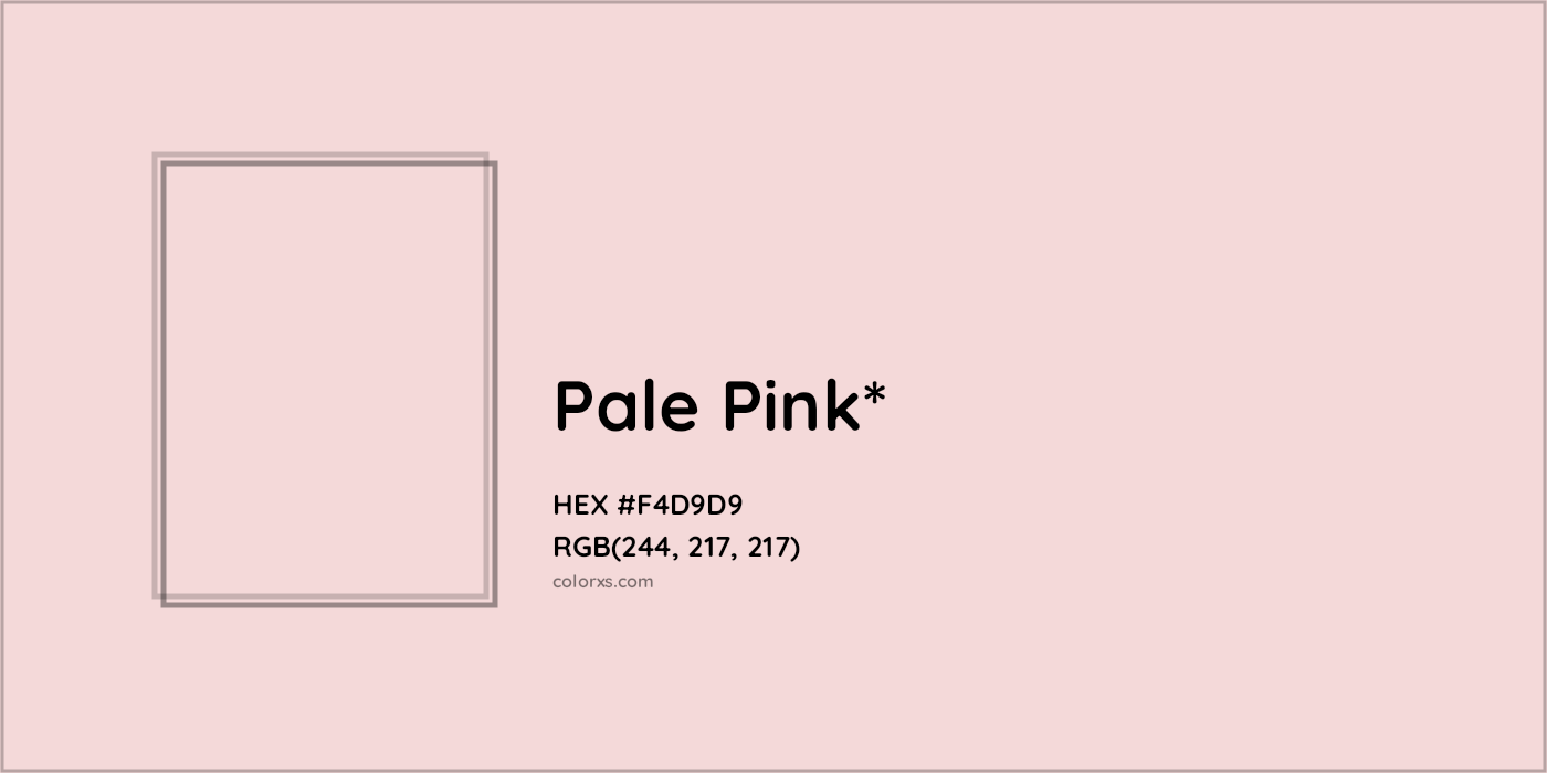 HEX #F4D9D9 Color Name, Color Code, Palettes, Similar Paints, Images