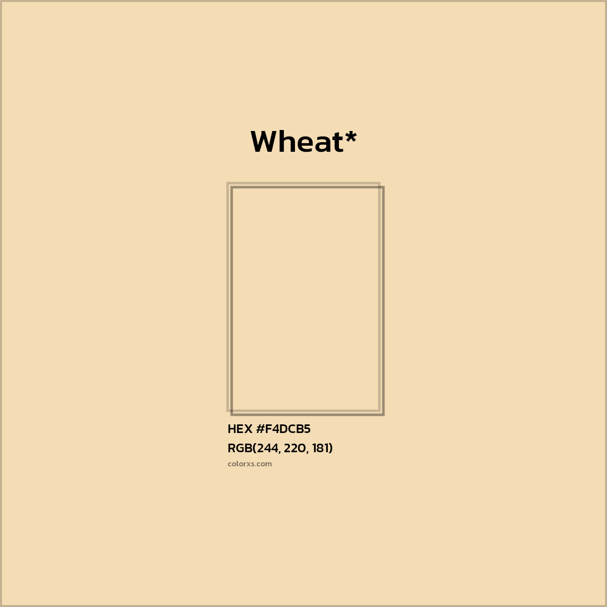 HEX #F4DCB5 Color Name, Color Code, Palettes, Similar Paints, Images