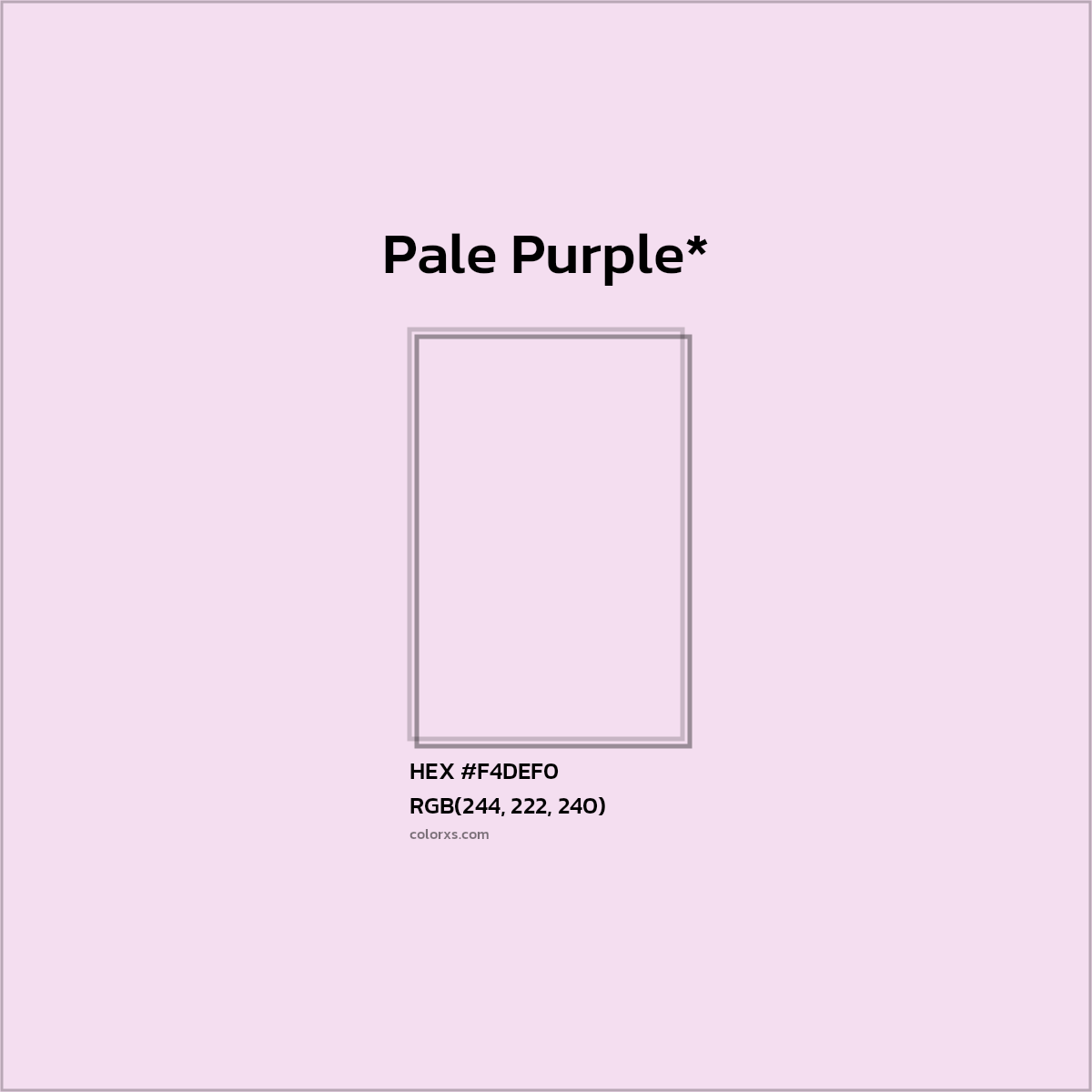 HEX #F4DEF0 Color Name, Color Code, Palettes, Similar Paints, Images