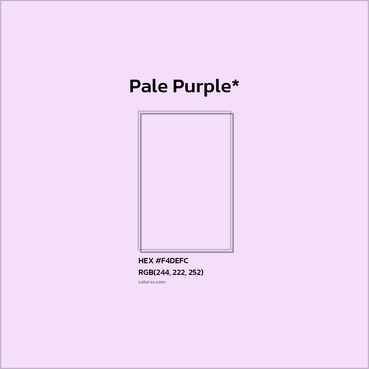 HEX #F4DEFC Color Name, Color Code, Palettes, Similar Paints, Images