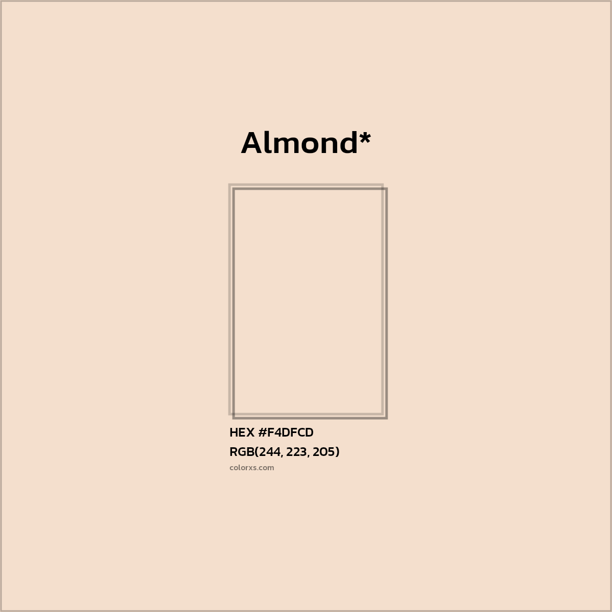 HEX #F4DFCD Color Name, Color Code, Palettes, Similar Paints, Images