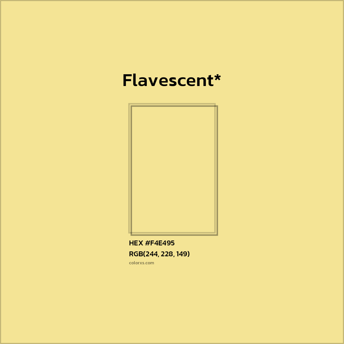 HEX #F4E495 Color Name, Color Code, Palettes, Similar Paints, Images