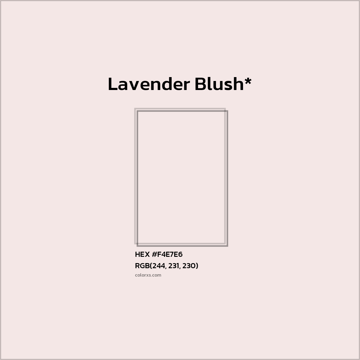 HEX #F4E7E6 Color Name, Color Code, Palettes, Similar Paints, Images