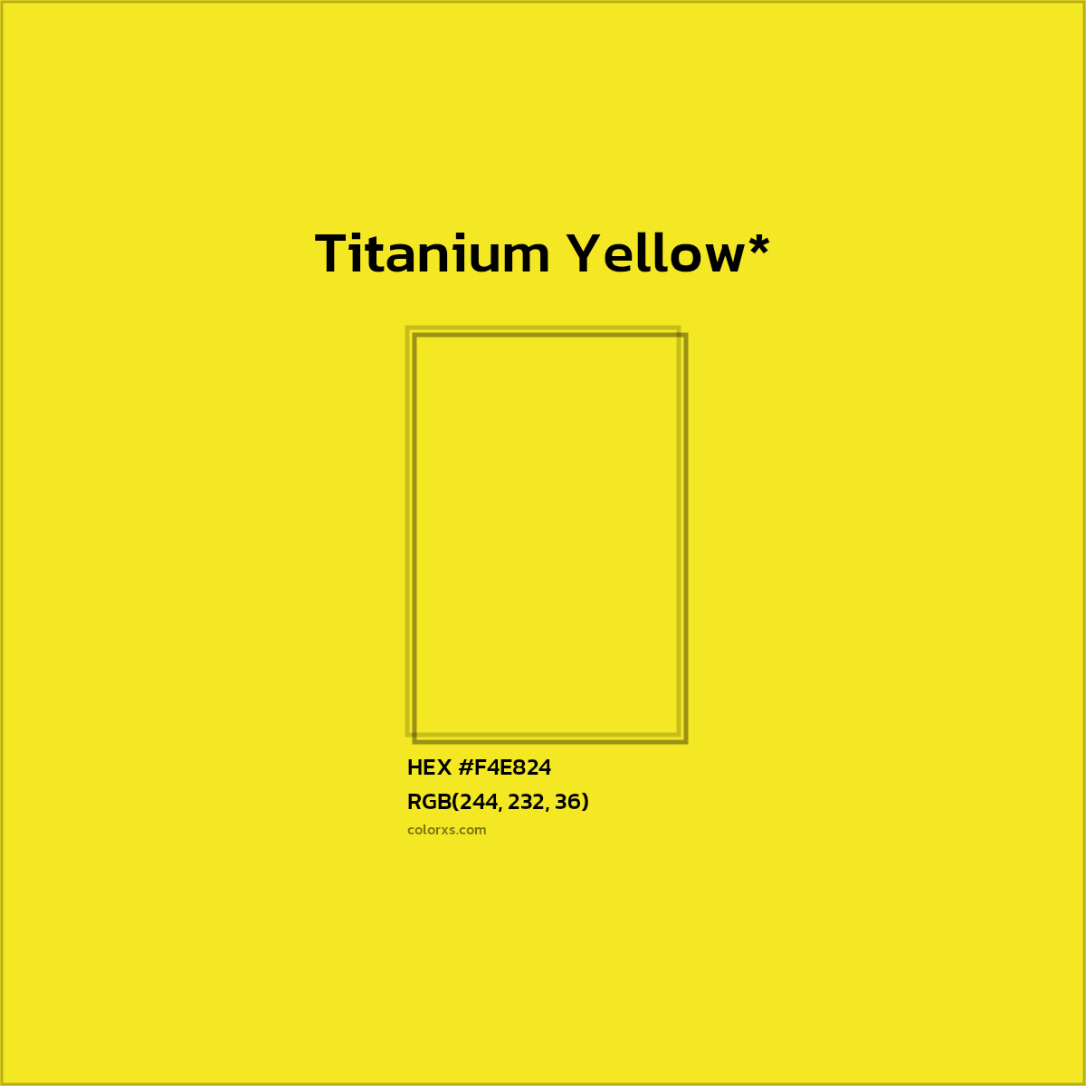 HEX #F4E824 Color Name, Color Code, Palettes, Similar Paints, Images