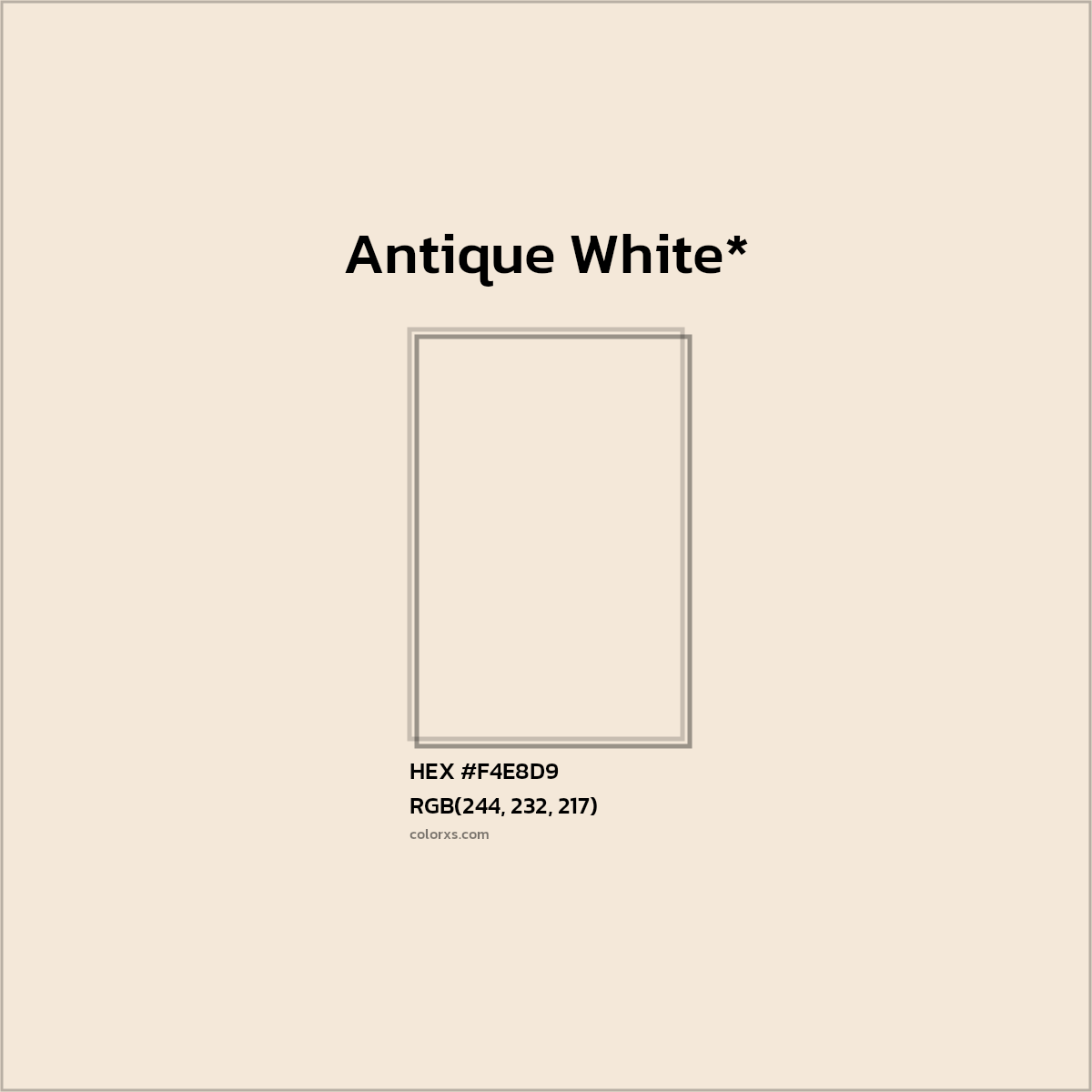 HEX #F4E8D9 Color Name, Color Code, Palettes, Similar Paints, Images