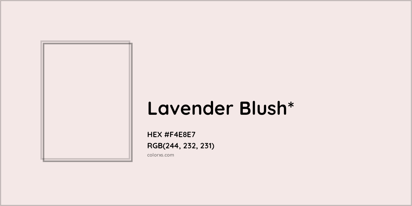 HEX #F4E8E7 Color Name, Color Code, Palettes, Similar Paints, Images