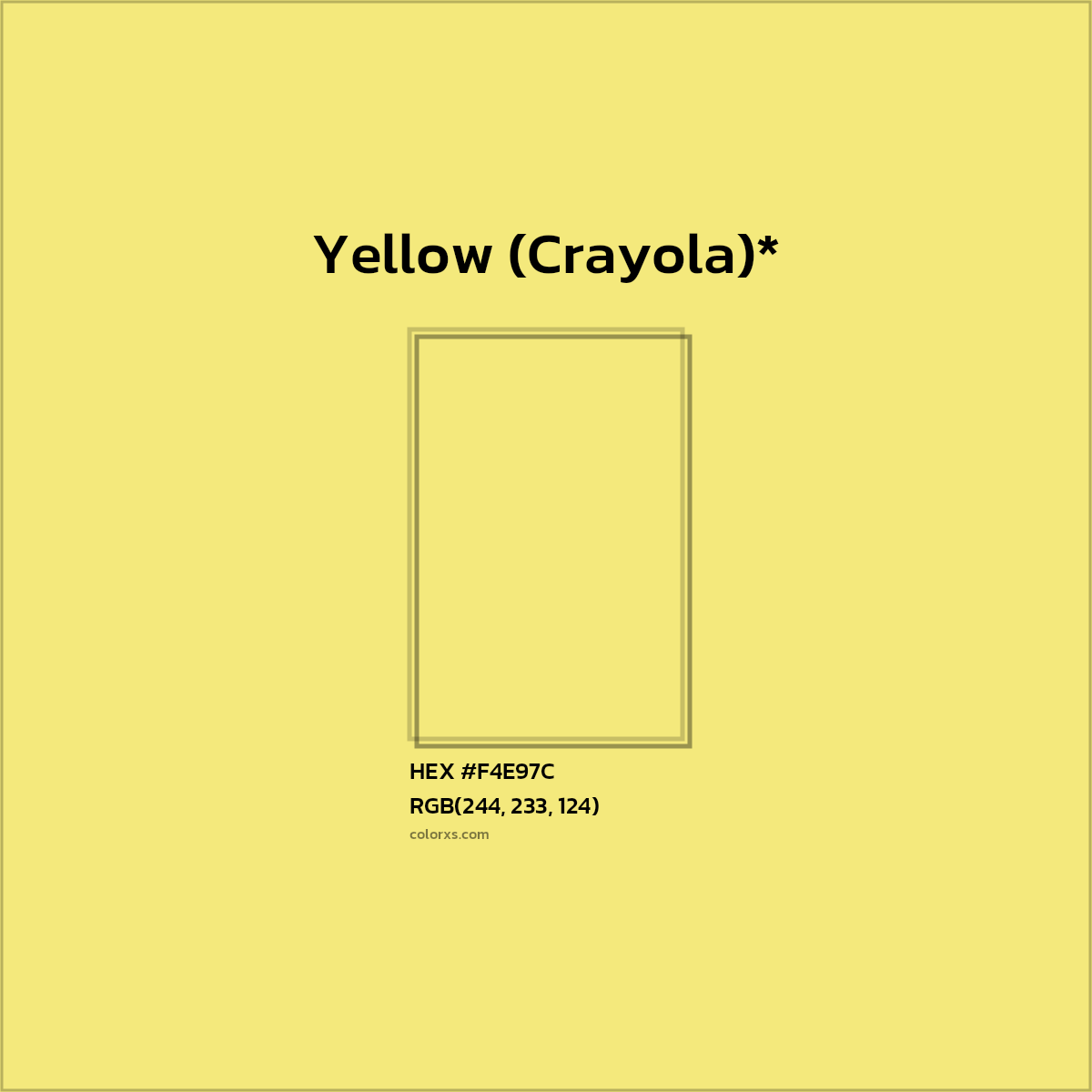 HEX #F4E97C Color Name, Color Code, Palettes, Similar Paints, Images