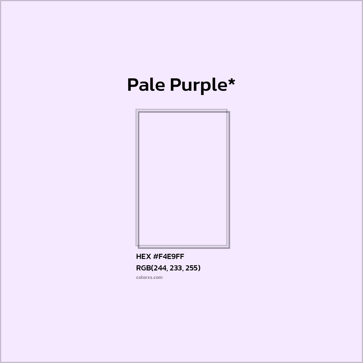 HEX #F4E9FF Color Name, Color Code, Palettes, Similar Paints, Images