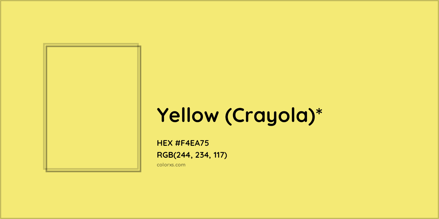 HEX #F4EA75 Color Name, Color Code, Palettes, Similar Paints, Images