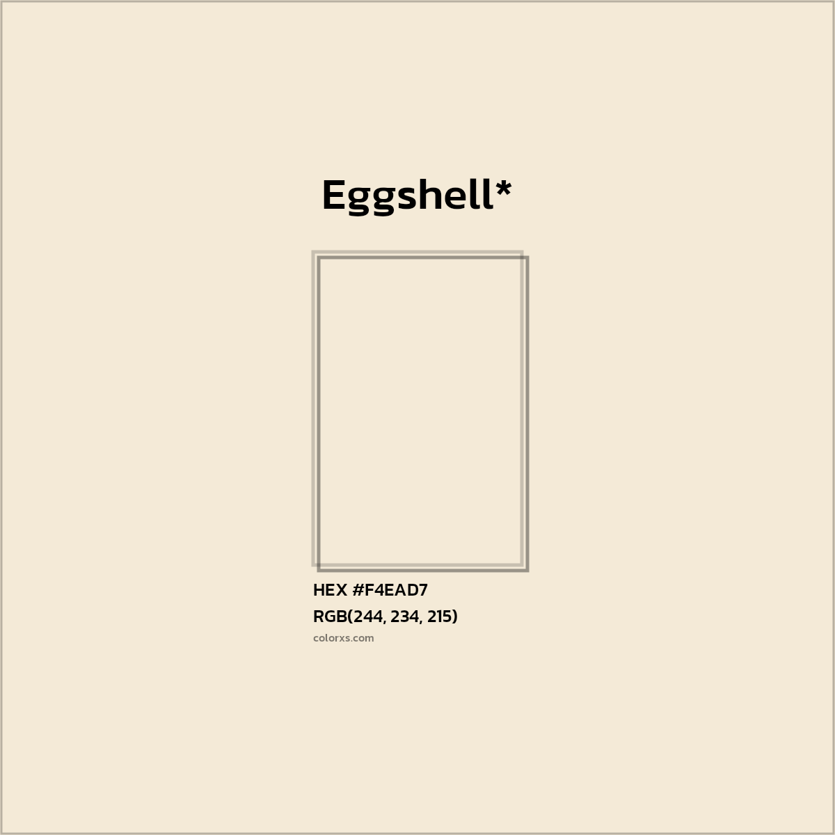 HEX #F4EAD7 Color Name, Color Code, Palettes, Similar Paints, Images