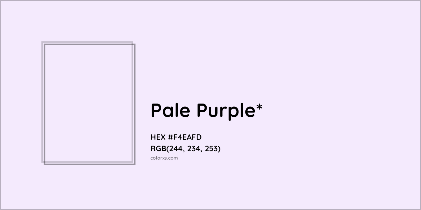 HEX #F4EAFD Color Name, Color Code, Palettes, Similar Paints, Images