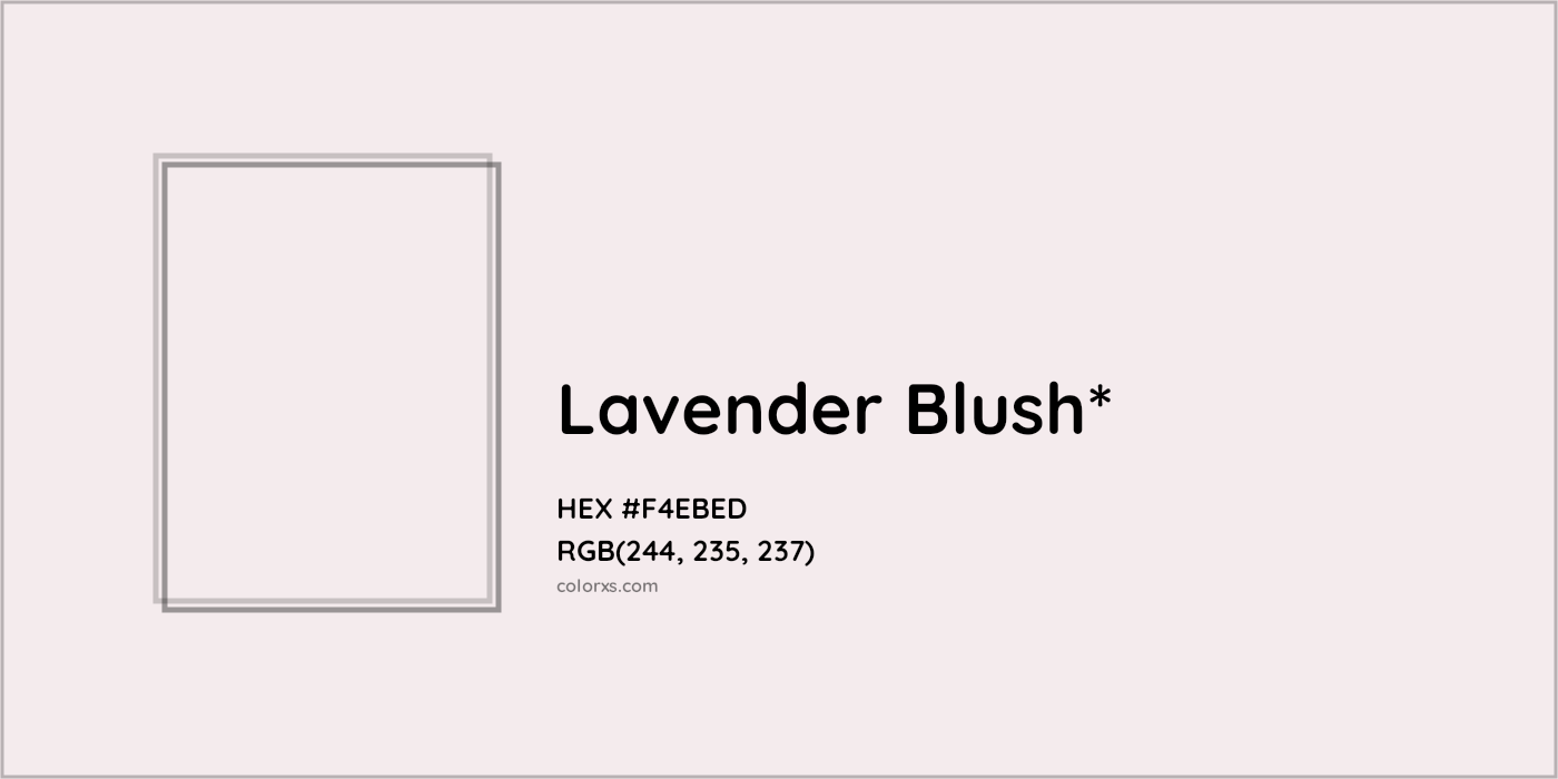 HEX #F4EBED Color Name, Color Code, Palettes, Similar Paints, Images