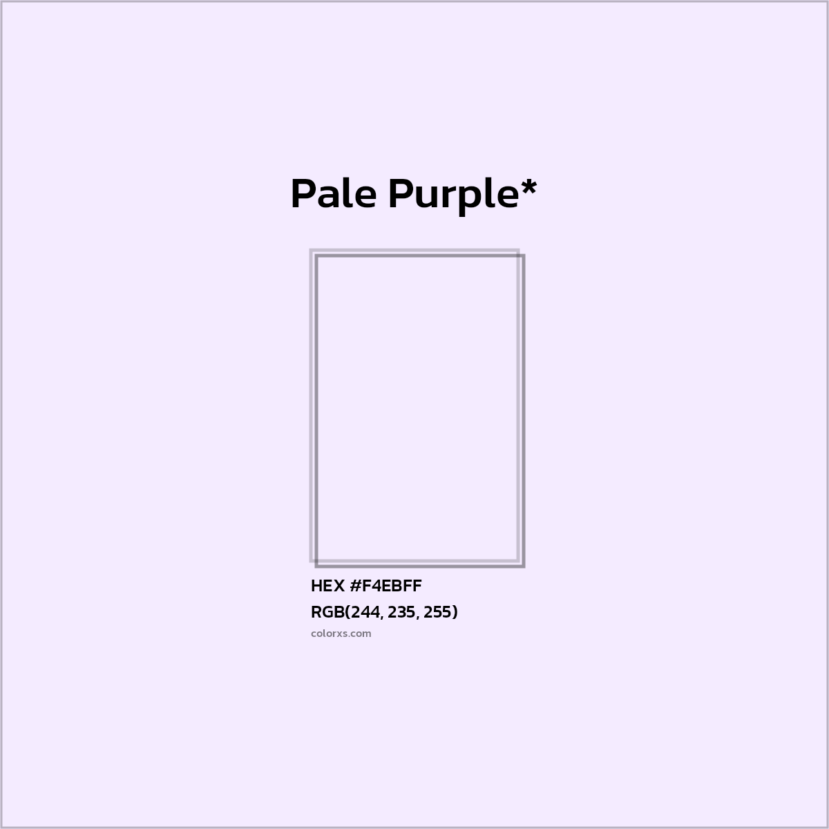 HEX #F4EBFF Color Name, Color Code, Palettes, Similar Paints, Images