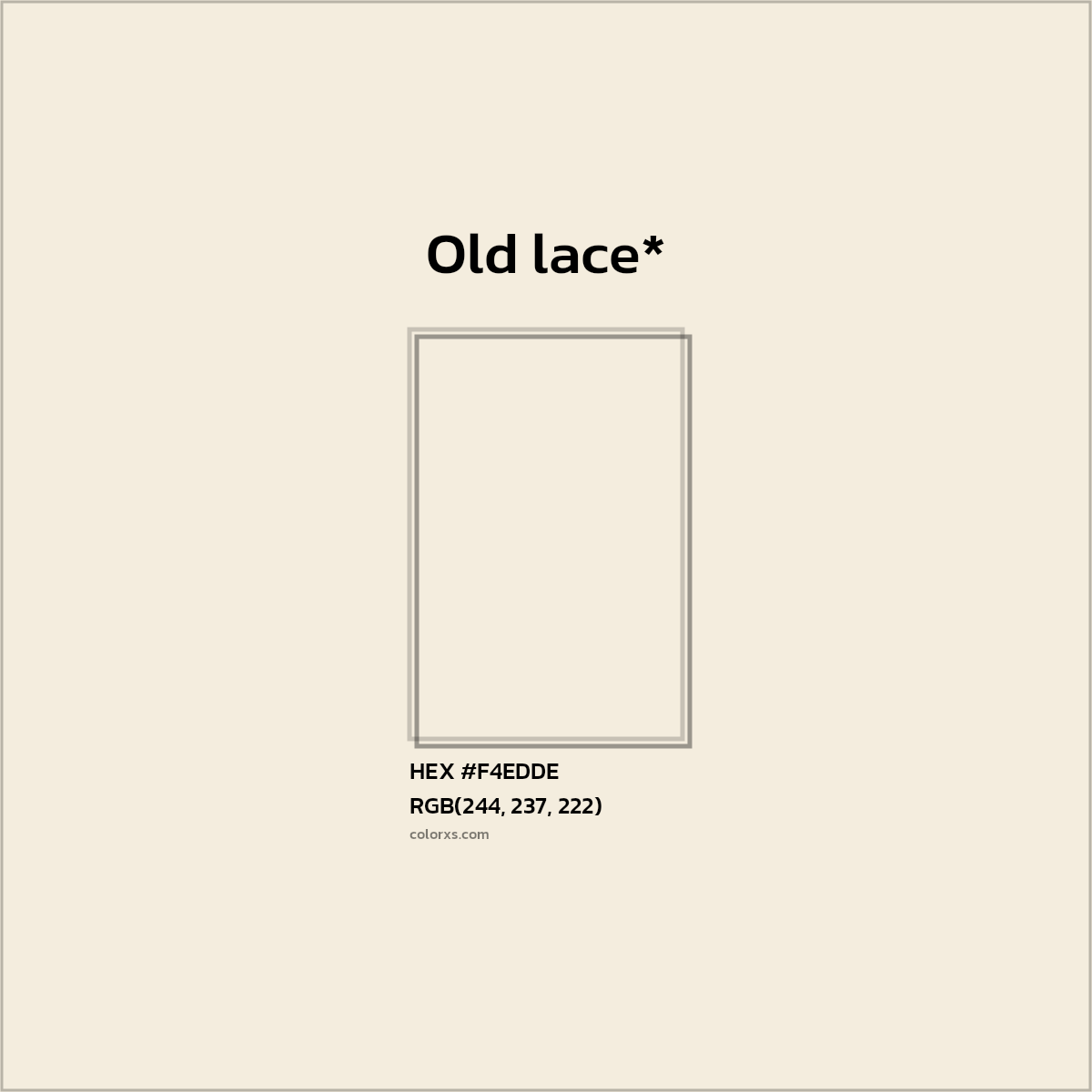 HEX #F4EDDE Color Name, Color Code, Palettes, Similar Paints, Images