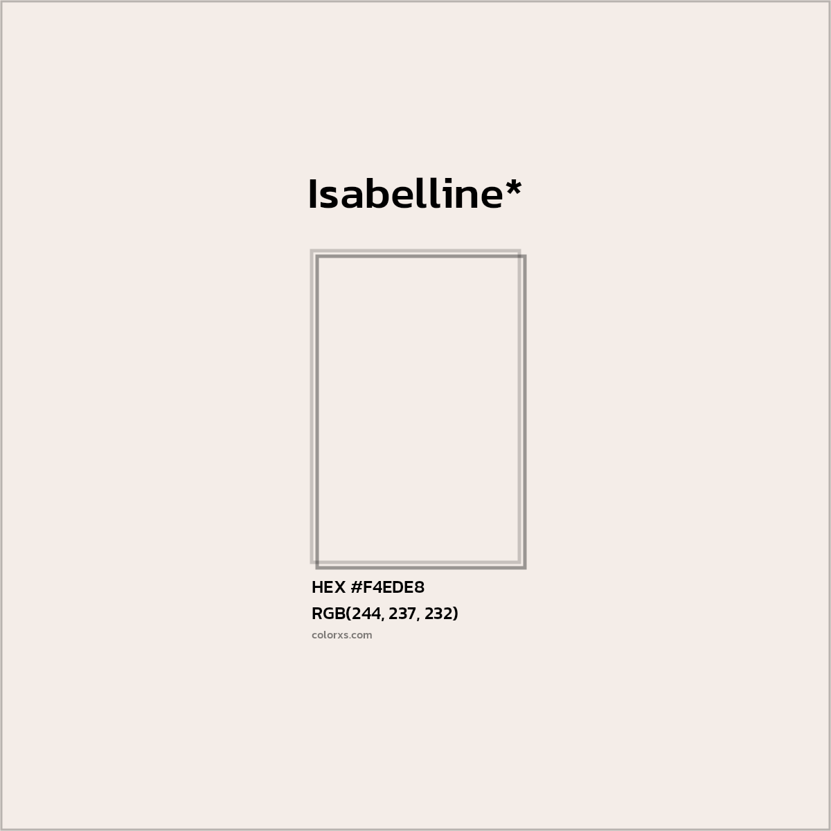 HEX #F4EDE8 Color Name, Color Code, Palettes, Similar Paints, Images