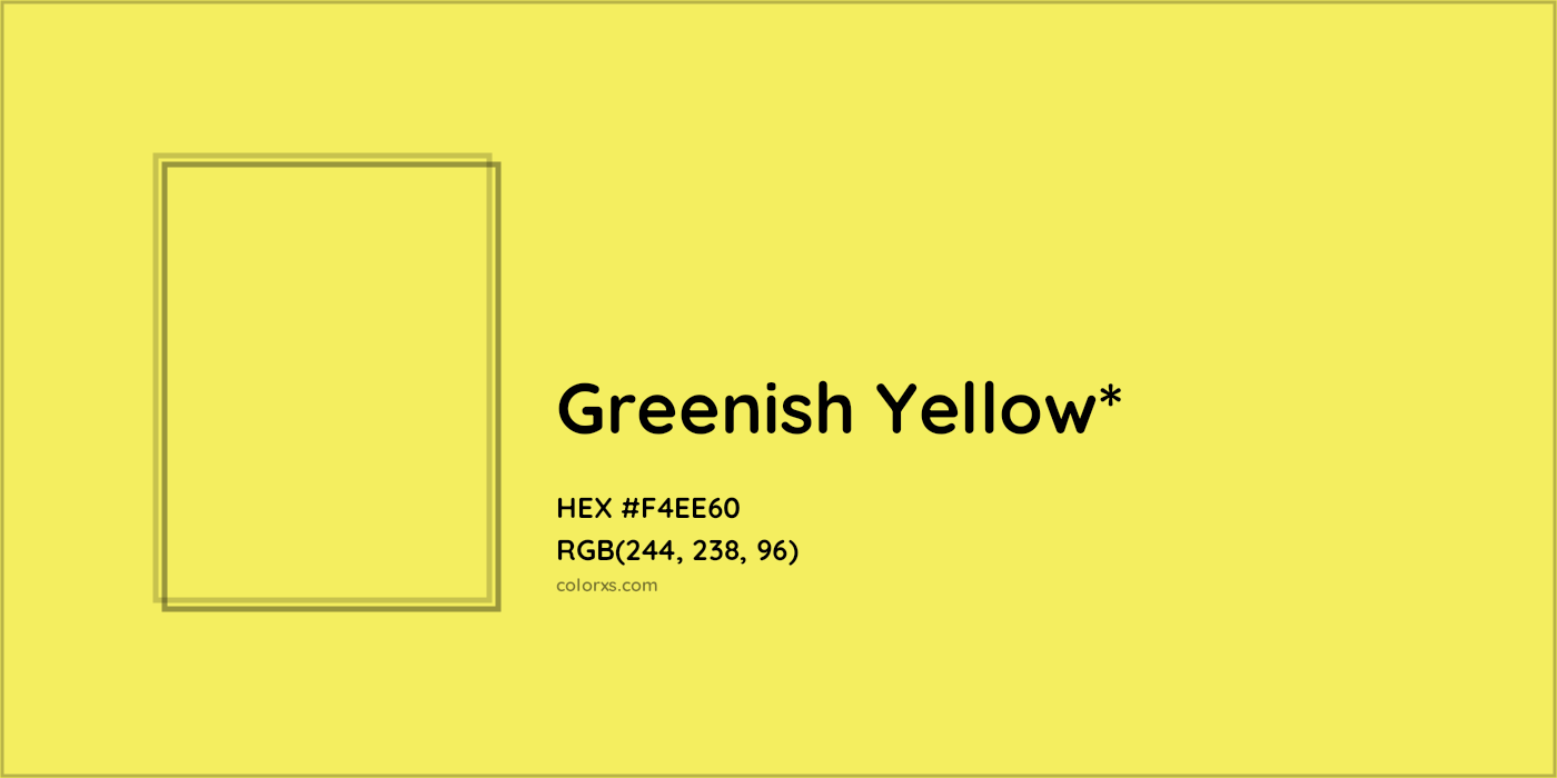 HEX #F4EE60 Color Name, Color Code, Palettes, Similar Paints, Images