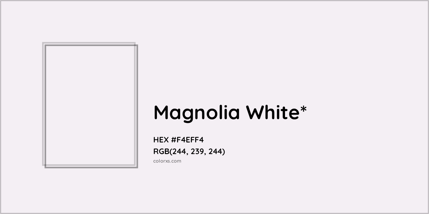 HEX #F4EFF4 Color Name, Color Code, Palettes, Similar Paints, Images