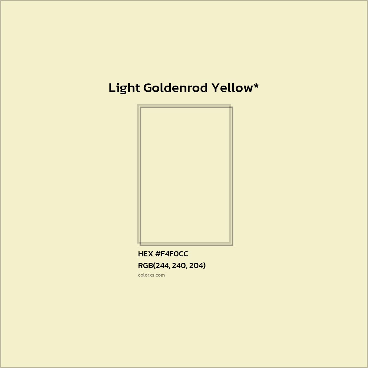 HEX #F4F0CC Color Name, Color Code, Palettes, Similar Paints, Images