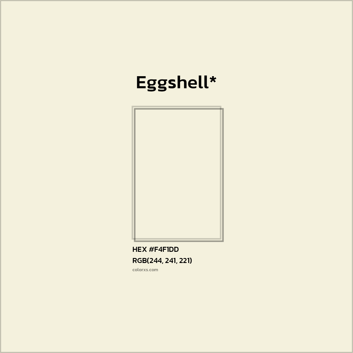 HEX #F4F1DD Color Name, Color Code, Palettes, Similar Paints, Images