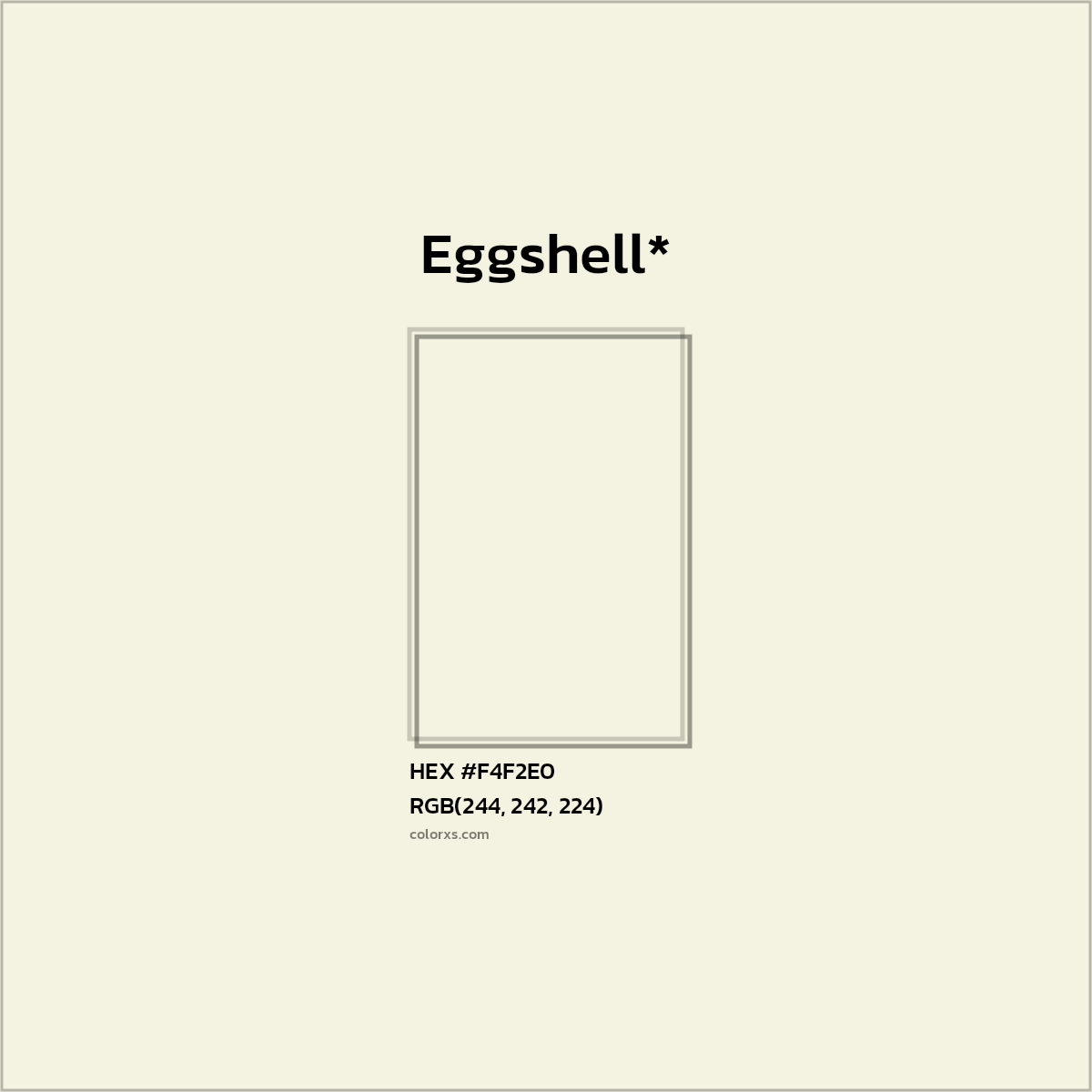 HEX #F4F2E0 Color Name, Color Code, Palettes, Similar Paints, Images
