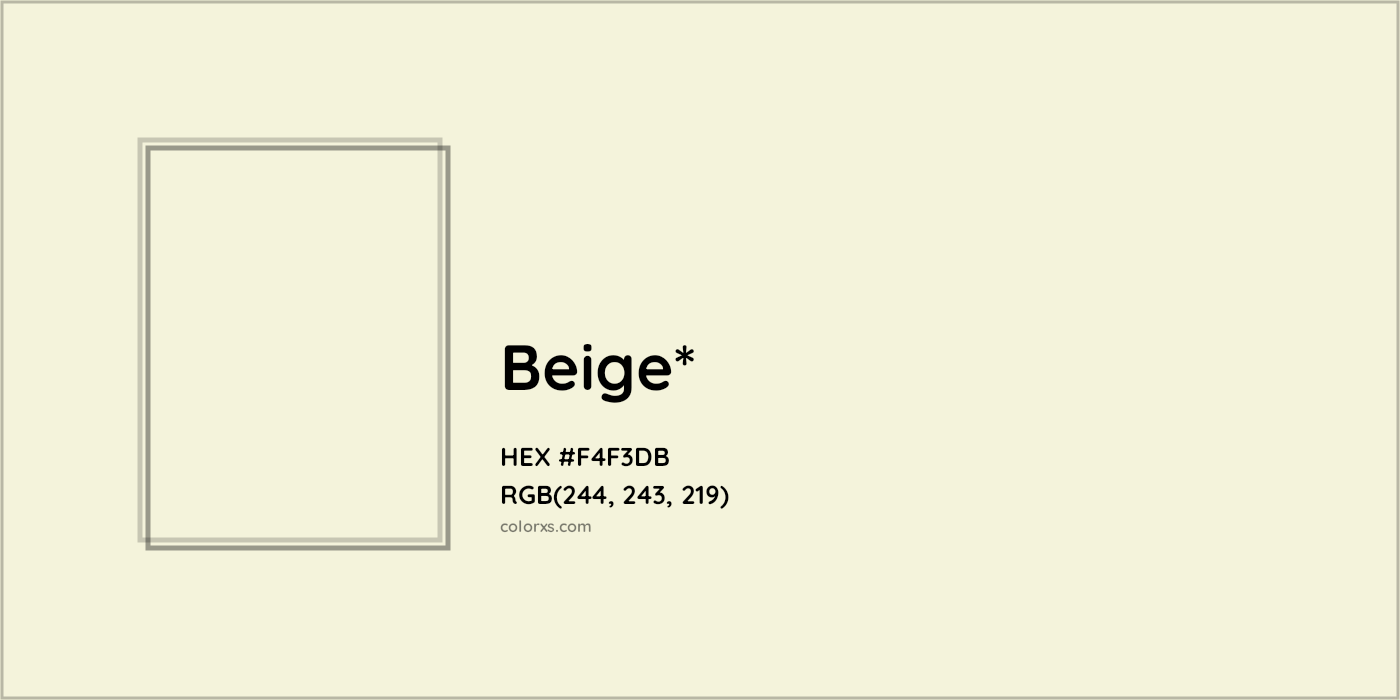 HEX #F4F3DB Color Name, Color Code, Palettes, Similar Paints, Images