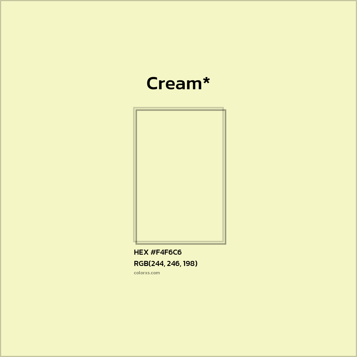 HEX #F4F6C6 Color Name, Color Code, Palettes, Similar Paints, Images