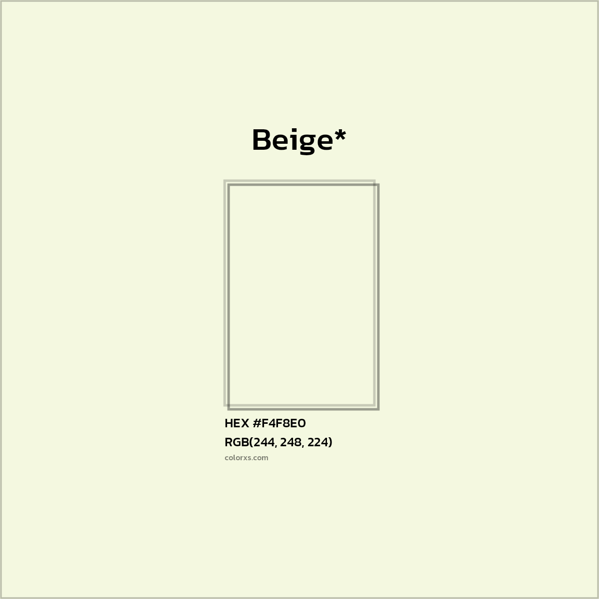 HEX #F4F8E0 Color Name, Color Code, Palettes, Similar Paints, Images