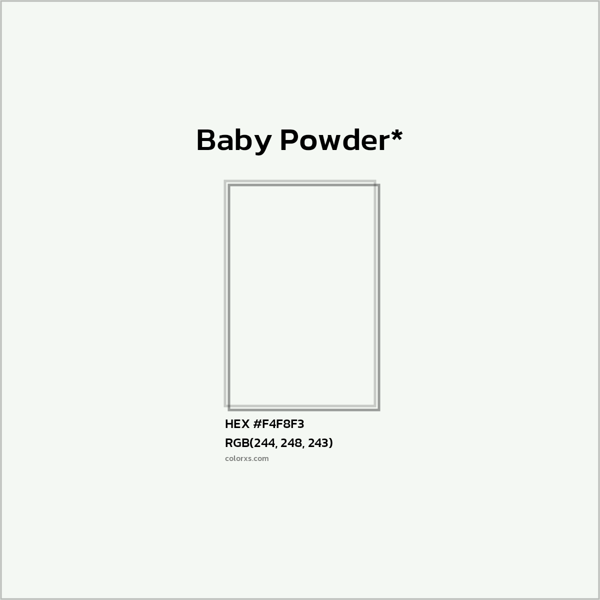 HEX #F4F8F3 Color Name, Color Code, Palettes, Similar Paints, Images