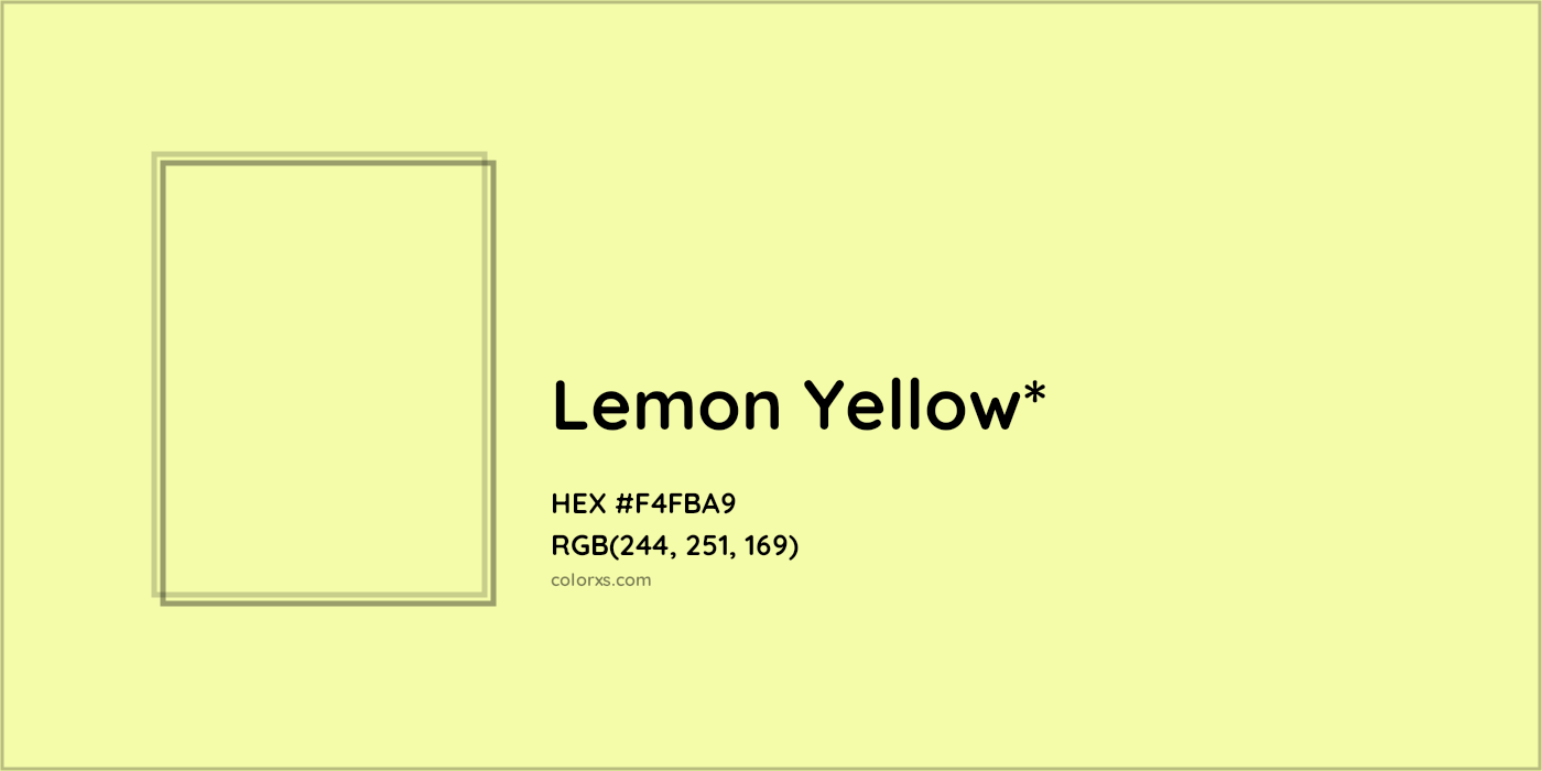 HEX #F4FBA9 Color Name, Color Code, Palettes, Similar Paints, Images