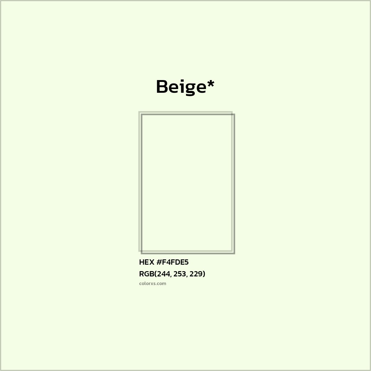 HEX #F4FDE5 Color Name, Color Code, Palettes, Similar Paints, Images