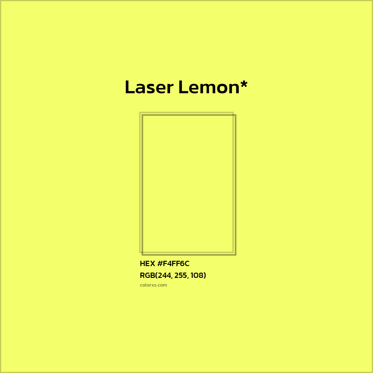 HEX #F4FF6C Color Name, Color Code, Palettes, Similar Paints, Images