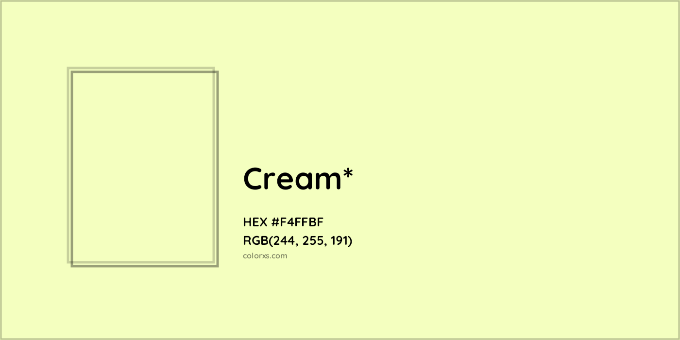 HEX #F4FFBF Color Name, Color Code, Palettes, Similar Paints, Images
